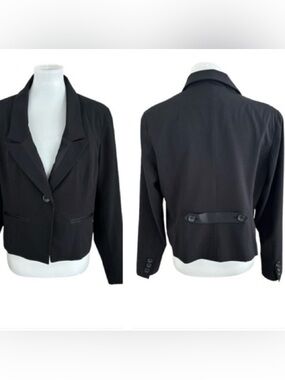 Worthington black single button stretch blazer